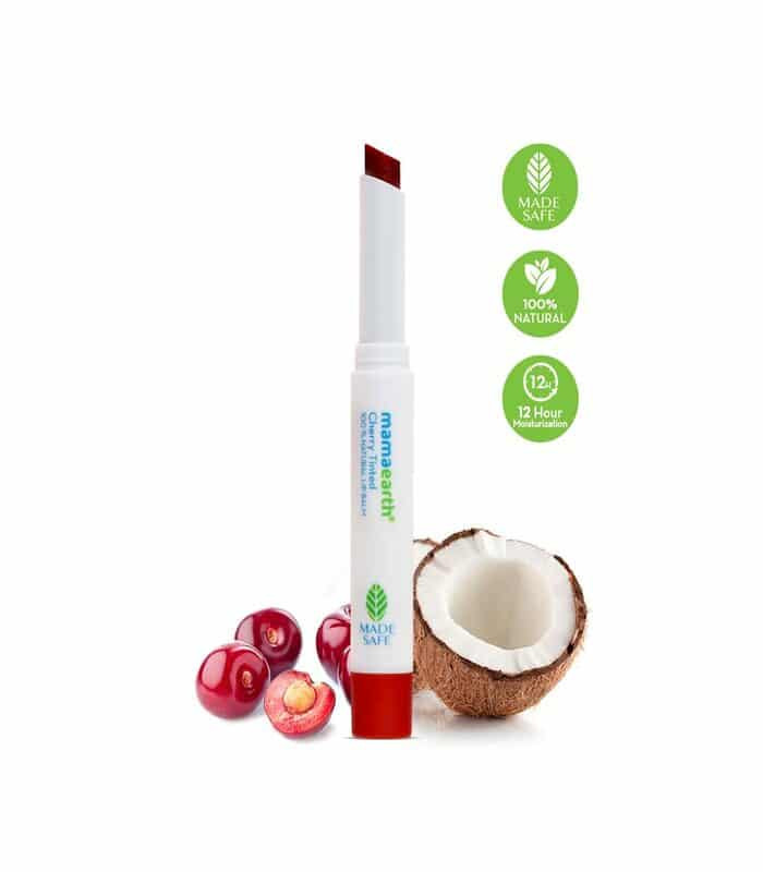 Mamaearth Cherry Tinted 100% Natural Lip Balm for Women with Cherry and Coconut Oil – 2 g