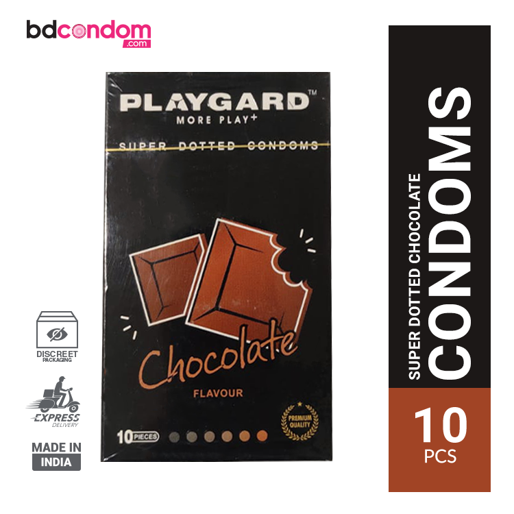 Playgard More Play + Super Dotted Chocolate Flavoured Condoms 10's Pack