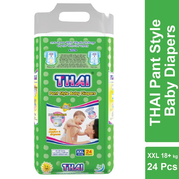 THAI Pant Style Baby Diapers (Economic Pack) XXL 18+kg 24 pcs