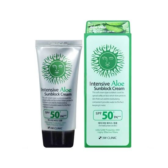 3W Clinic Intensive Aloe Sunblock Cream SPF50+ PA+ 70 ML
