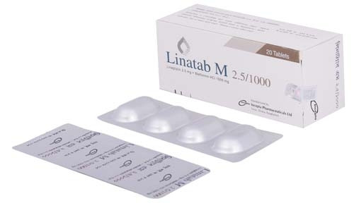Linatab M Tablet 2.5 mg+1000 mg (4Pcs)
