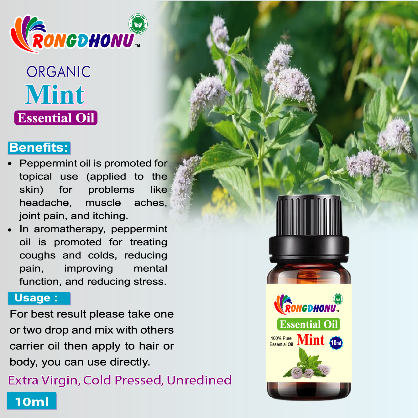 Mint (Pudina) Essential oil  -10ml
