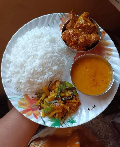 Food Mangsho, sabji, vat মাংস ভাত সবজির প্যাকেজ