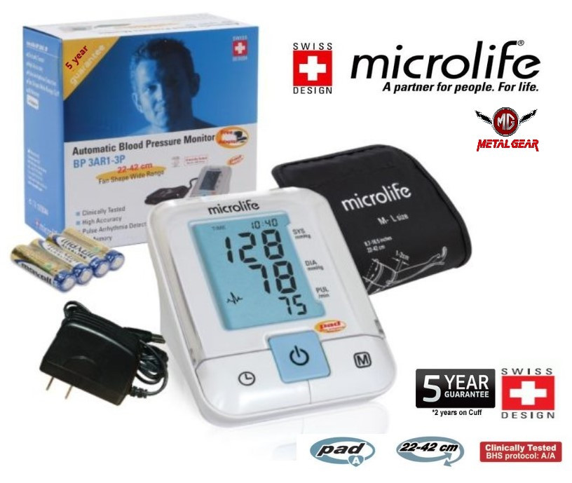 Blood Pressure Machine - Microlife Automatic Blood Pressure Monitor BP-3AR1-3P