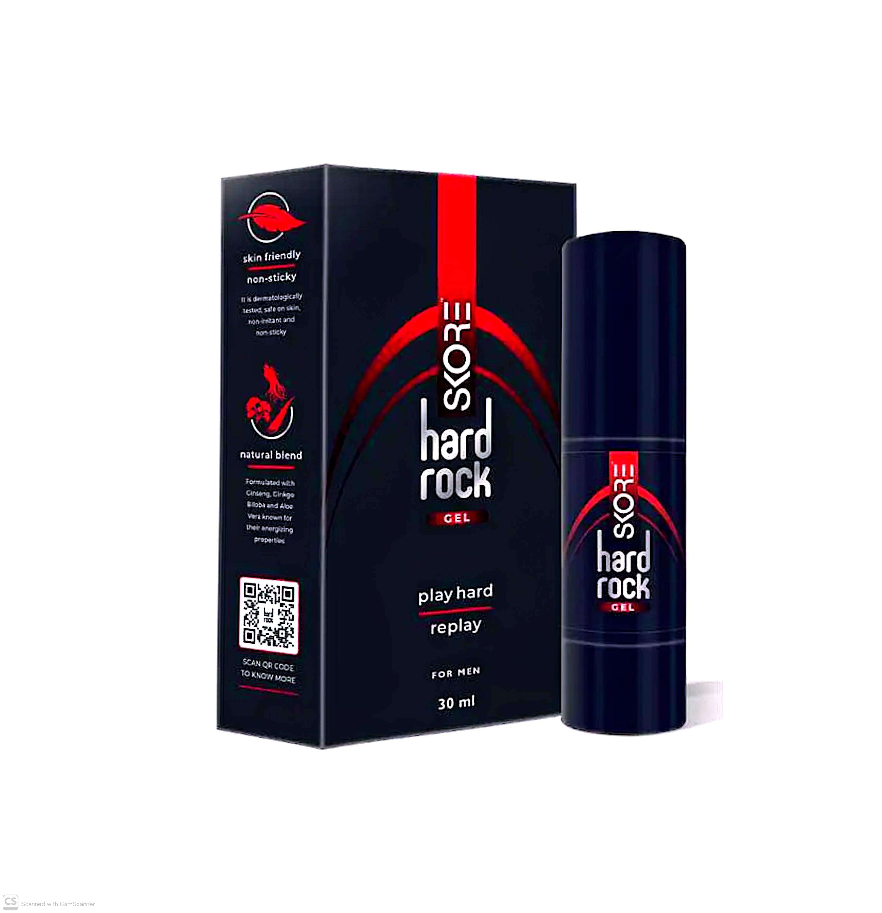 Skore Hardrock Gel Play Hard Penis Stronger Gel Natural Blend for Men - 30ml